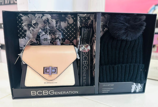 SET DE BOLSA CON GORRO BCBG